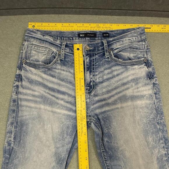 BKE Jake Jeans Mens 34x36 Blue Acid Wash Straight Leg Denim Casual Modern Y2K - Picture 2 of 7
